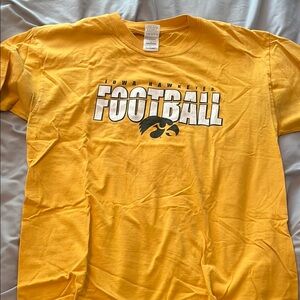 Gildan Yellow Iowa Hawkeyes Football Tee